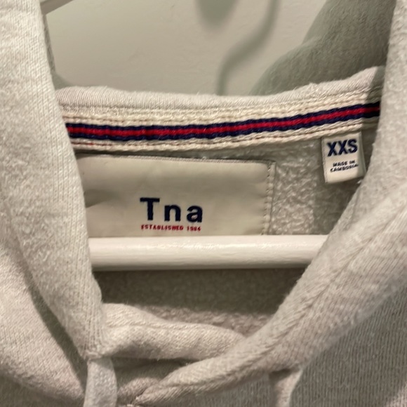 Creme TNA Hoodie with Grey Embroidered Logo - Picture 3 of 6